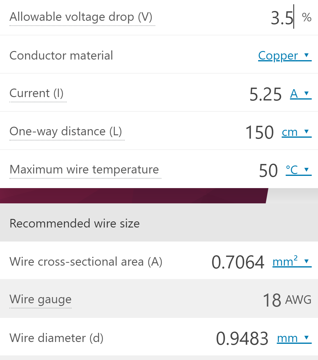 4-pair wire gauge calculation